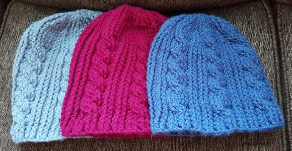 Cablet Twist Hats